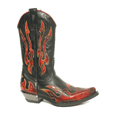 New Rock - M-7921-S2 CowboyLaarzen - Zwart/Rood